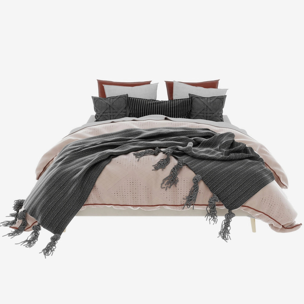 Letto Matrimoniale 160x200 cm; LED e Schienale Regolabile; in Tessuto e Metallo; Beige
