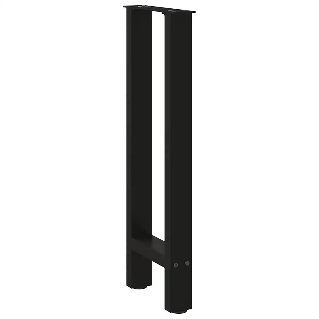Gambe per Tavolo Consolle Nere 2 pz 38x(72-73) cm Acciaio 4013296