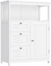 Cassettone da bagno con 3 ante e pannelli regolabili - Bianco - 30 x 60 x 80 cm