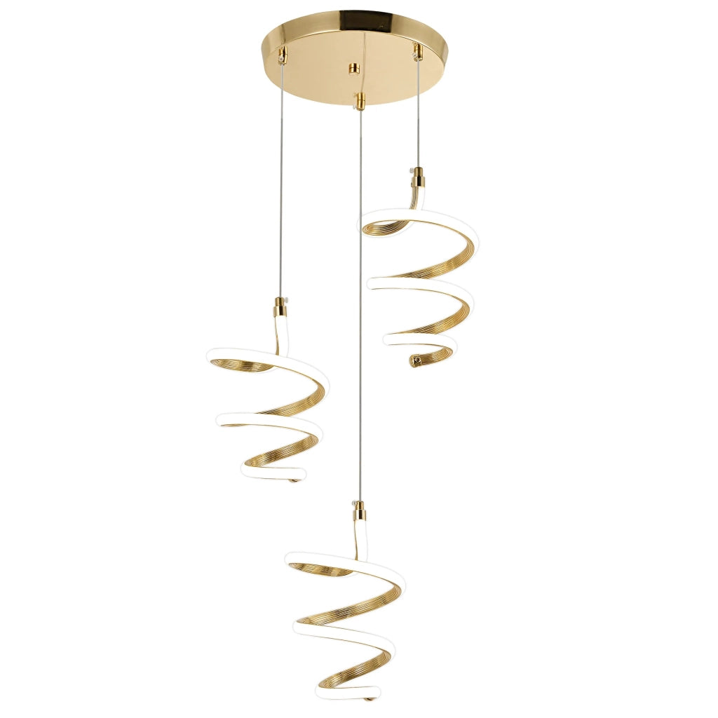 Lampada A Sospensione Led G075-3cpr Gold