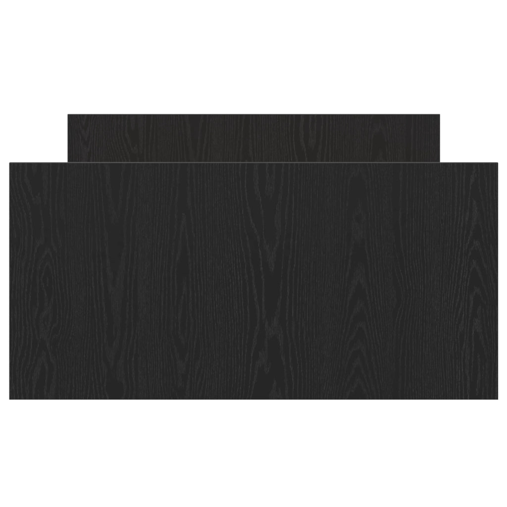 Struttura Letto senza Materasso Nero Rovere 90x190 cm Legno Ingegnerizzato