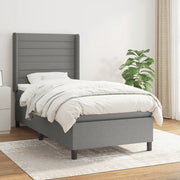 Giroletto a Molle con Materasso Grigio Scuro 80x200 cm Tessuto 3131466