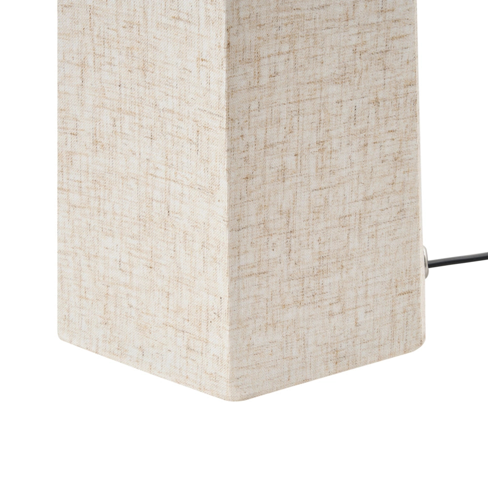 Lampada da terra Luce Beige Tessuto Ombra Base Gabbia Ombra Luce Camera da letto Soggiorno Moderno