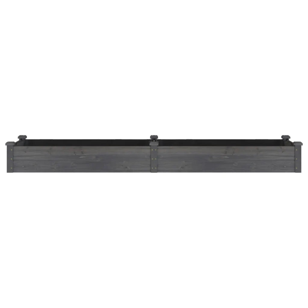 Fioriera Giardino con Fodera Grigia 240x60x25 cm Massello Abete 364300