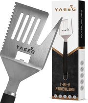 Spiedino multifunzionale - acciaio inossidabile - 41 cm di lunghezza - manico extra lungo - apripetizioni - accessori barbecue