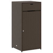 Armadietto Portaoggetti Giardino Marrone 55x55x111cm Polyrattan CFW1420068