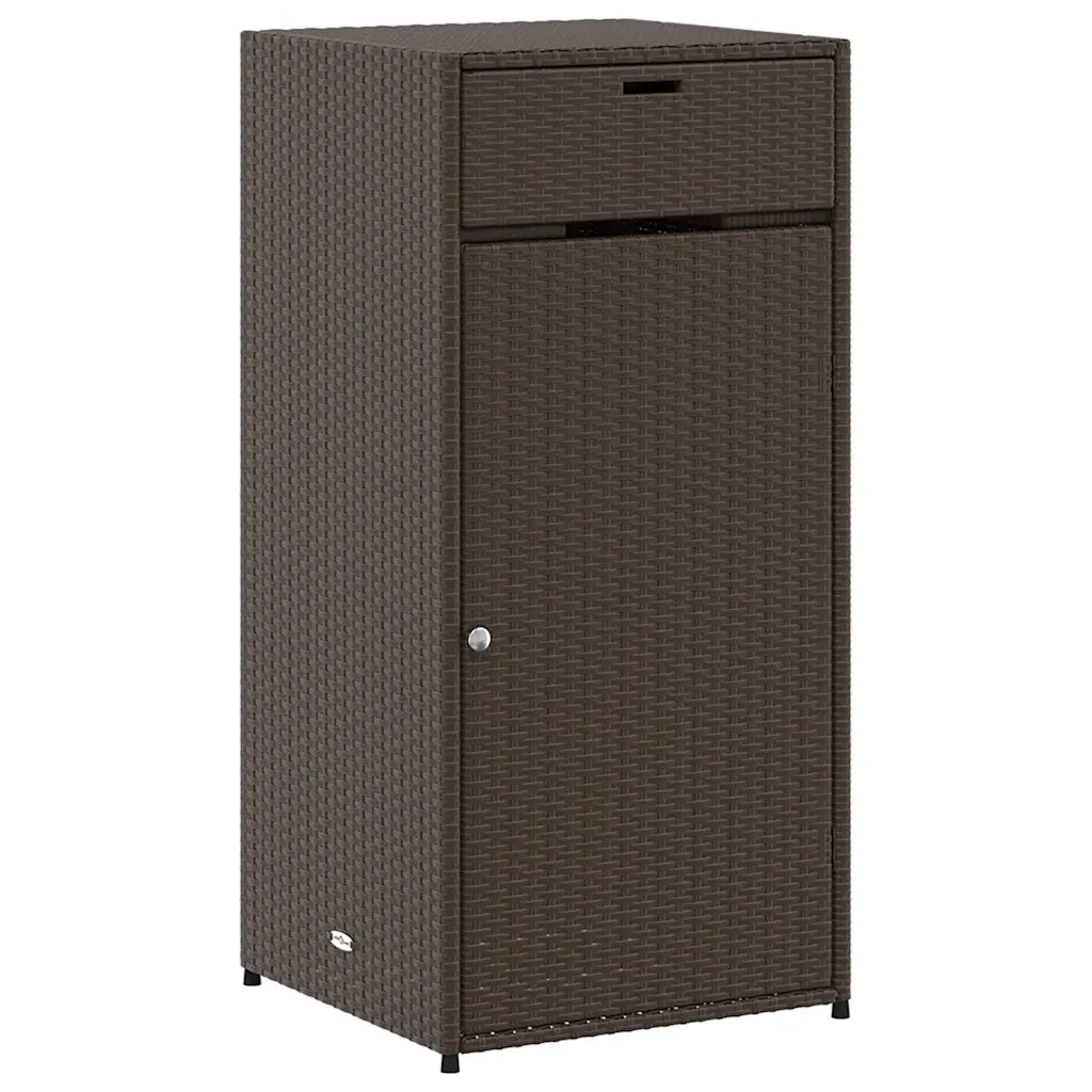 Armadietto Portaoggetti Giardino Marrone 55x55x111cm Polyrattan CFW1420068