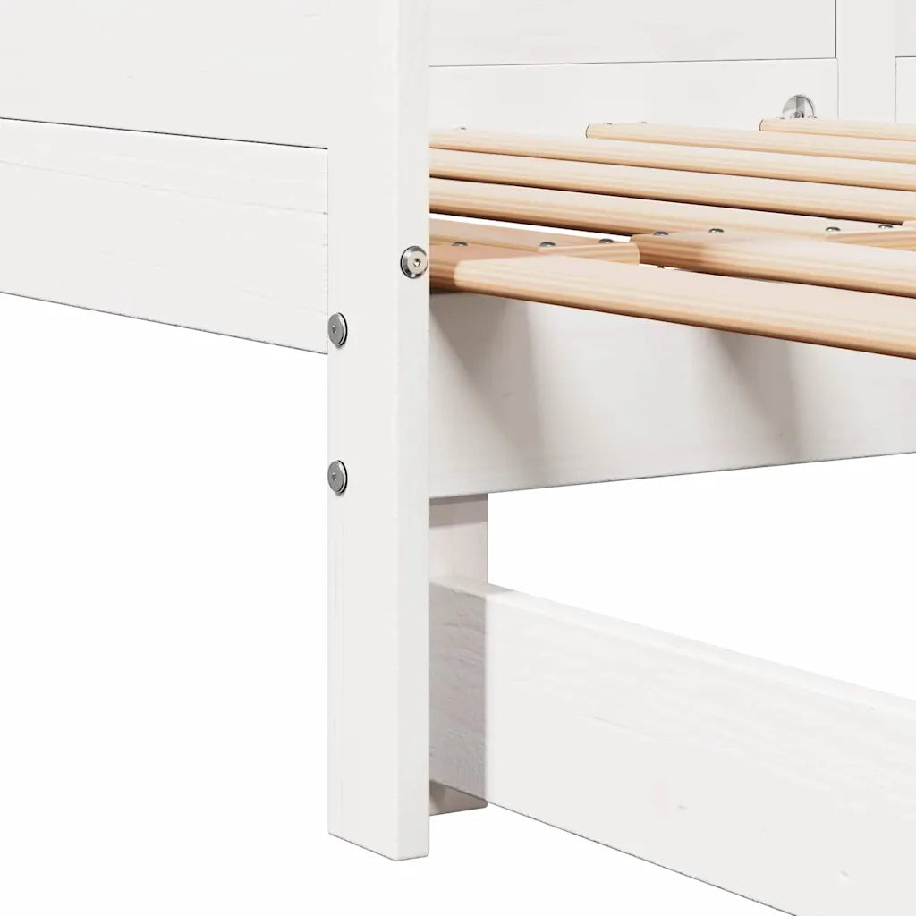 Letto matrimoniale | Letto per adulti | Letto Giorno Estraibile Bianco 203,5 x 184 x 56,5 cm