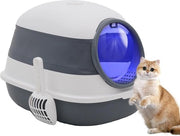 Ciotola per gatti automatica resistente al sabbia - Sterilizzazione ultravioletta - Facile da pulire - Ciotola per gatti extra grande con spazzola per gatti
