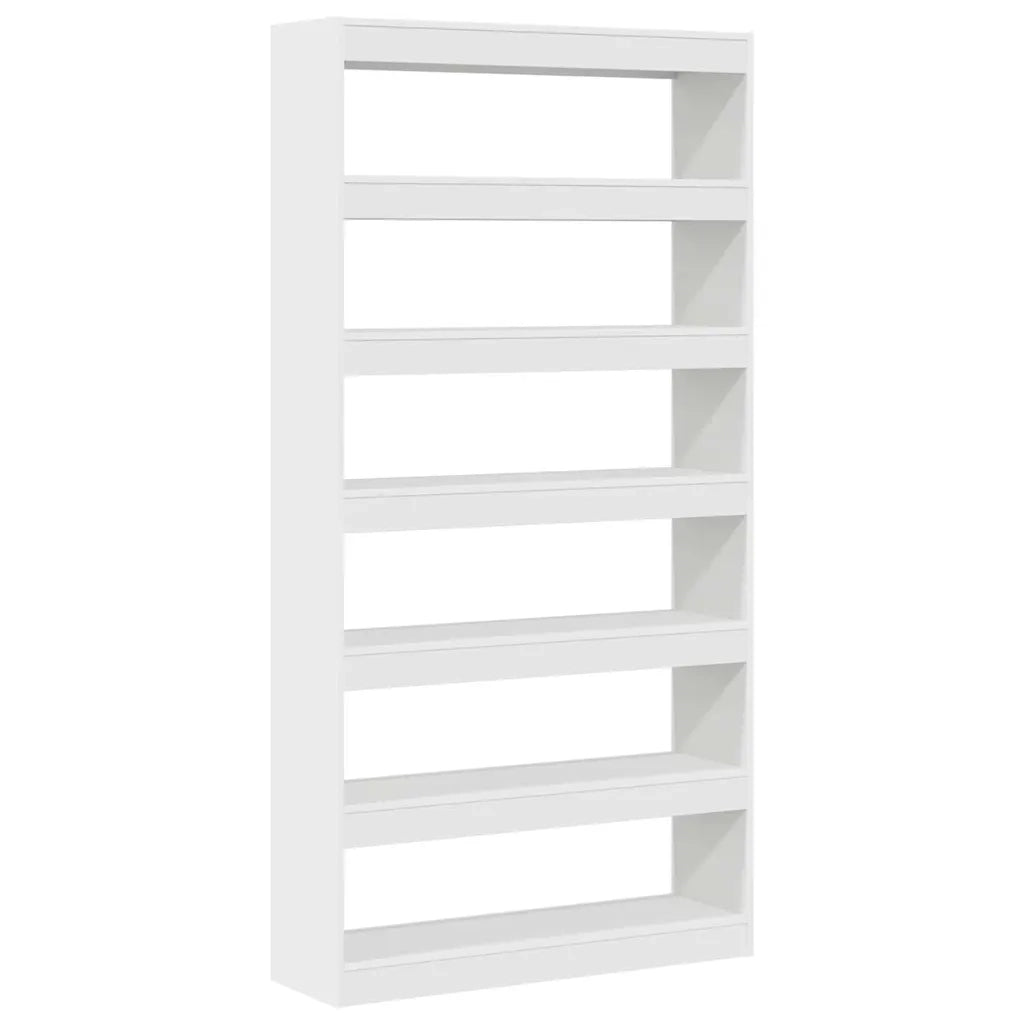 Armadio per Libri 6 livelli 100 x 30 x 198 cm Bianco 3333924
