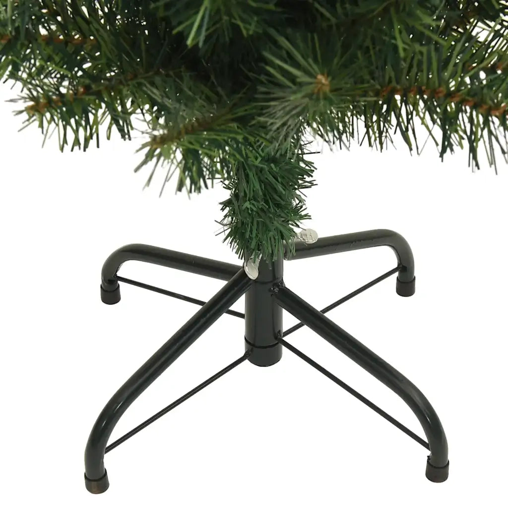 Albero di Natale | Decorazioni natalizie Artificiale Sottile con Base Verde 180 cm PVC