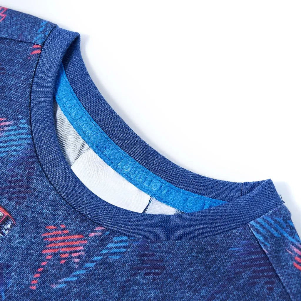 Maglietta da Bambino Blu Scuro MÃ©lange 104cod mxl 84798