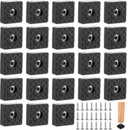 Fili di Gomma Antiscivolo - 30 mm - 50 pezzi - Fissabili per Pavimenti e Mobili