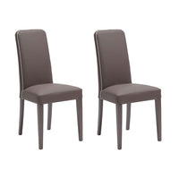 Set 2 Sedie 59x46xH99 cm in Similpelle Anita Tortora