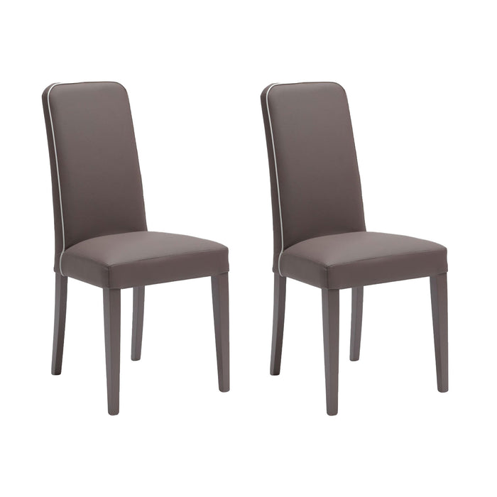 Set 2 Sedie 59x46xH99 cm in Similpelle Anita Tortora