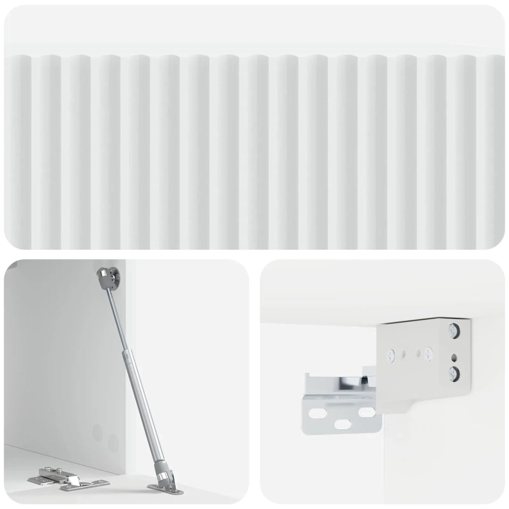 Mobile Porta TV da Muro Bianco 59,5 x 31 x 30 cm 898535