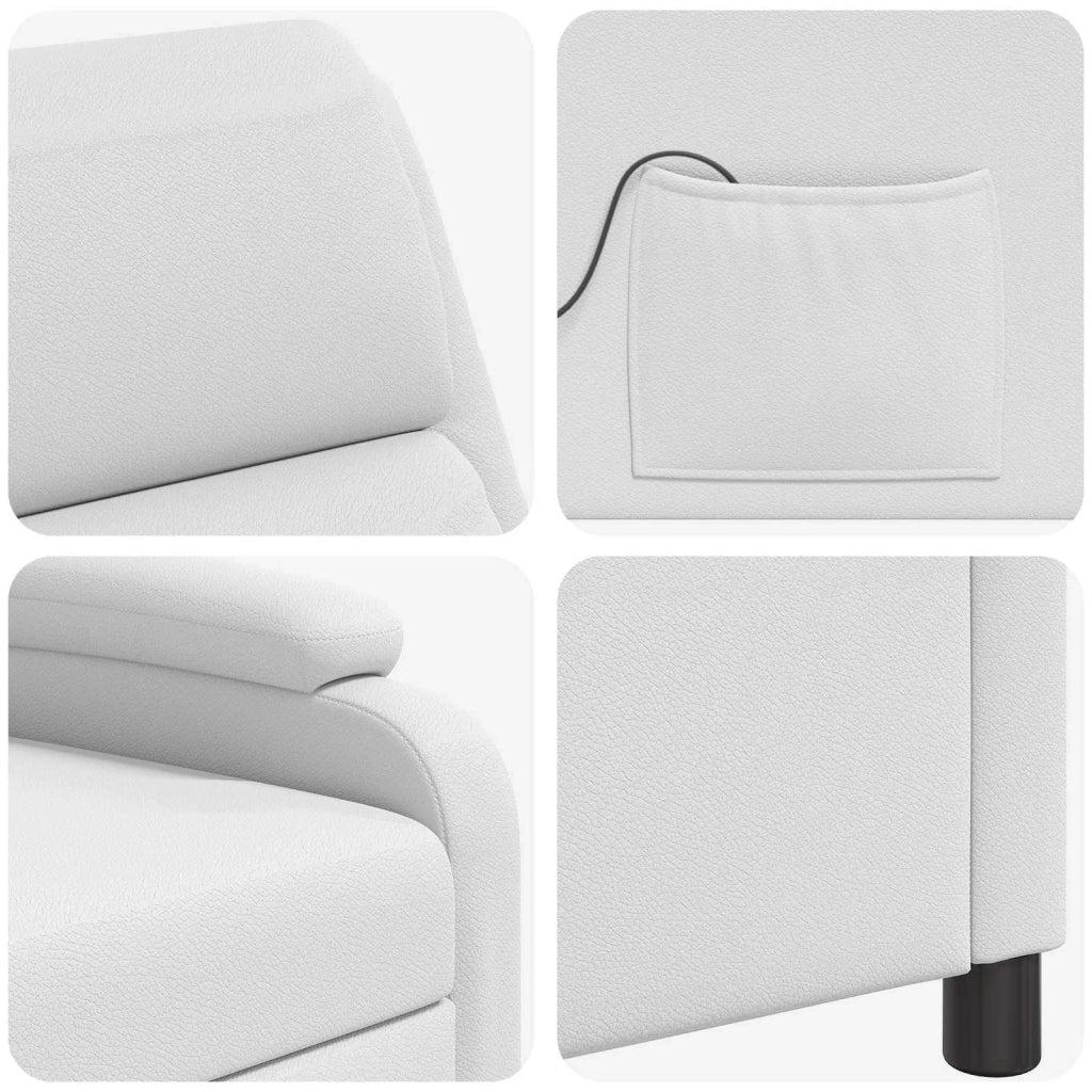 Divano Sedia-Poltrona Massaggiante Bianco Similpelle 807445