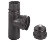 RACCORDI TUBI A T ALA PELLET PER STUFE RISCALDAMENTO FUMISTERIA  8 - 10 CM