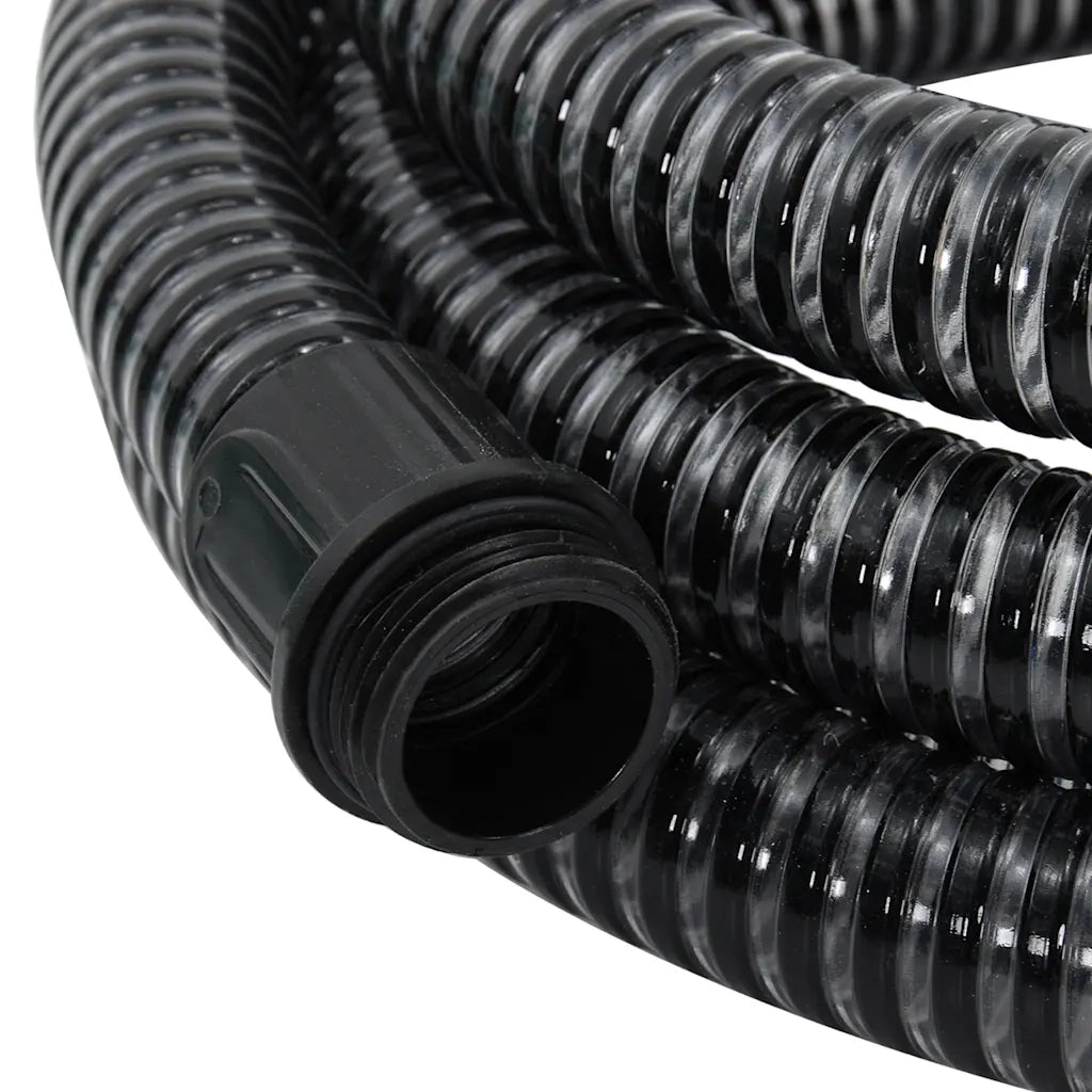 Tubo di Aspirazione con Connettori in Ottone 5 m 25 mm Nero 151058