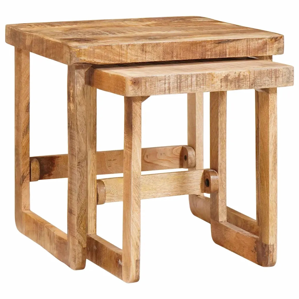vidaXL Tavoli da Fine Marrone legno massello di mango
