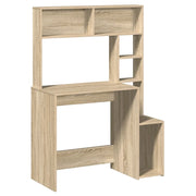 Scrivania | Tavolo da Ufficio Mensole Rovere Sonoma 100x45x140 cm Legno Multistrato
