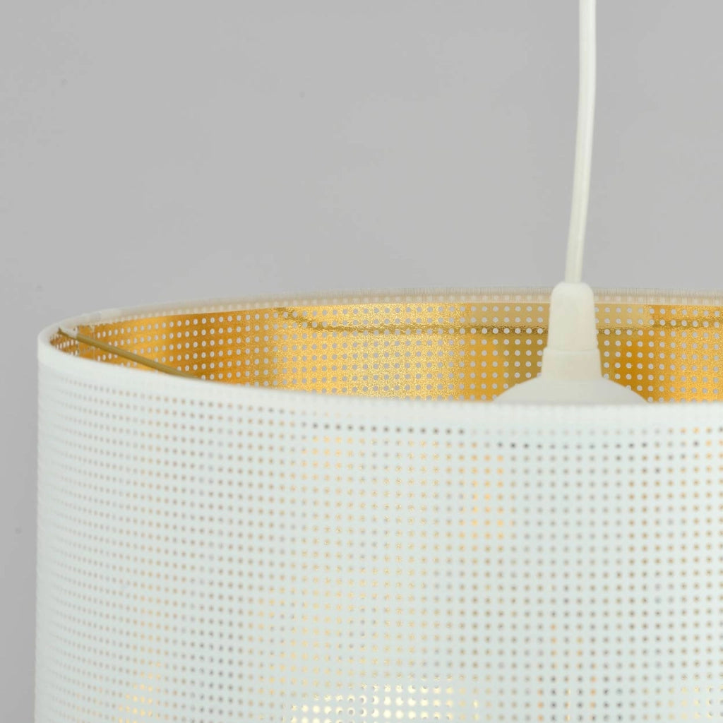 Lampada a sospensione Emibig Aston bianco/oro Ø35 E27