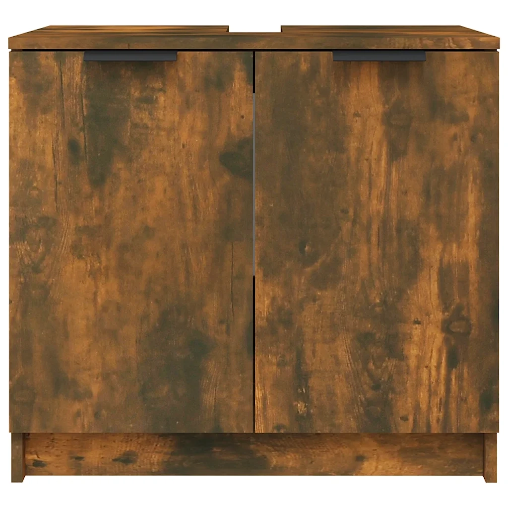 Armadietto Bagno Rovere Fumo 64,5x33,5x59 cm Legno Multistrato cod mxl 45155