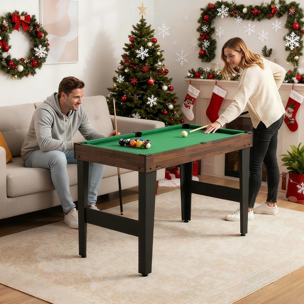 Tavolo da gioco 10 in 1 calcio balilla air hockey bowling, Tavolo da gioco 10 in 1 scacchi dama backgammon Marrone-Stanza dei giochi