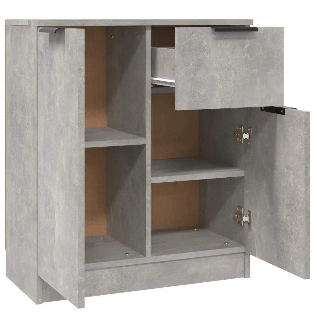 Credenze 2 pz Grigio Cemento 60x30x70 cm in Legno Multistrato 3115815