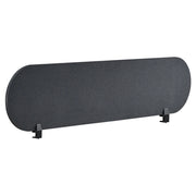 Pannello divisorio grigio scuro in tessuto PET Board 160 x 40 cm Schermo acustico Morsetti di montaggio modulari Casa Ufficio