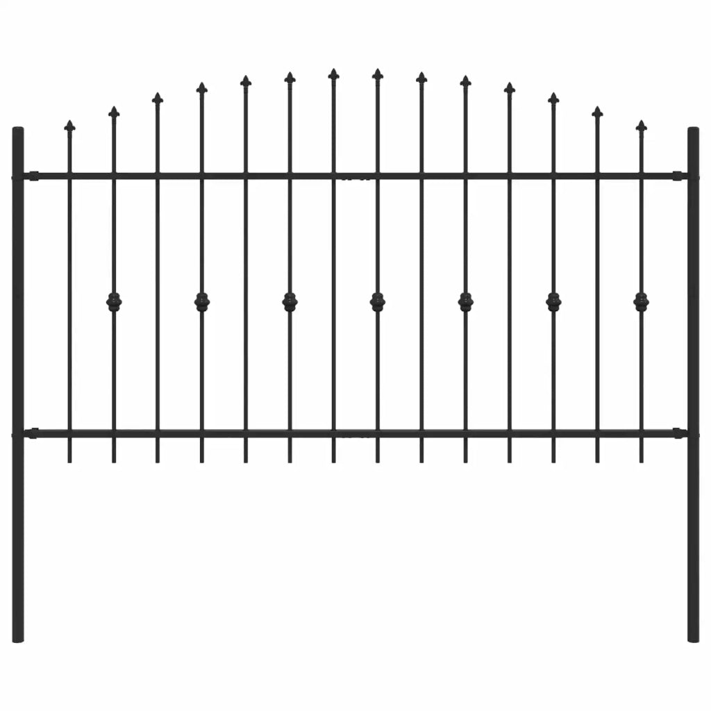 Recinzione a punte Asten Nero 200 x 150 cm 42030087