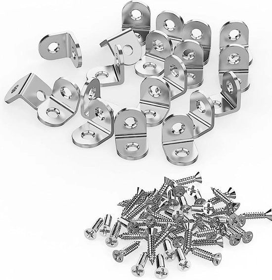 Connettori angolari per mobili 40 pezzi 20x20x16mm
