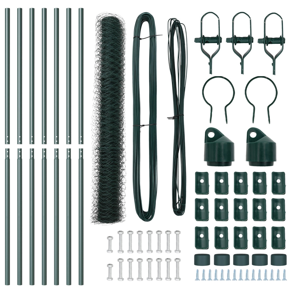 Recinzione Esagonale Verde 1x10 m Acciaio