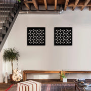 SNAKE - Pannello in PVC traforato - Parasole Misura: 48x48 cm, Colore: nero