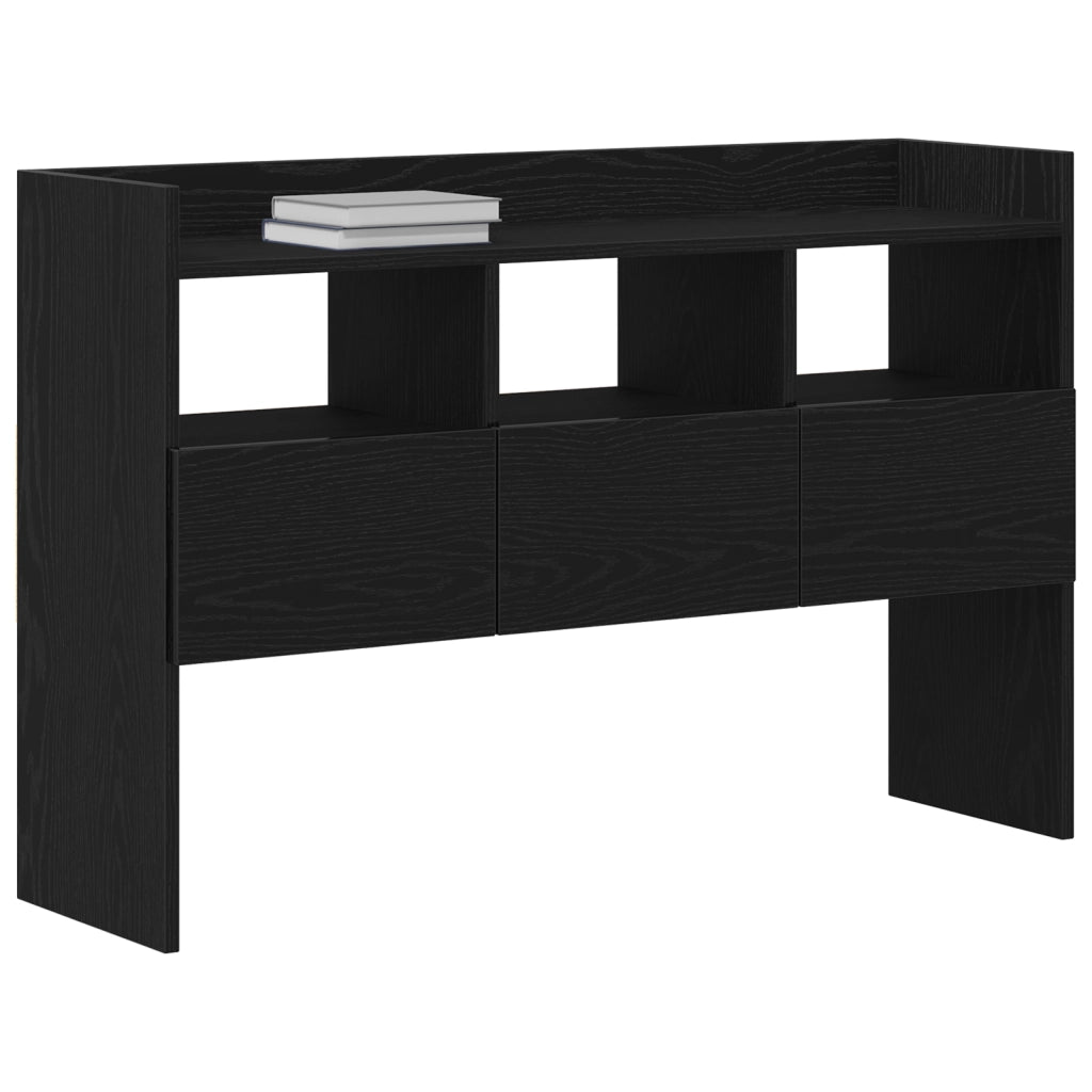Mobile TV  Nero Rovere 105x30x70 cm in Legno Ingegnerizzato