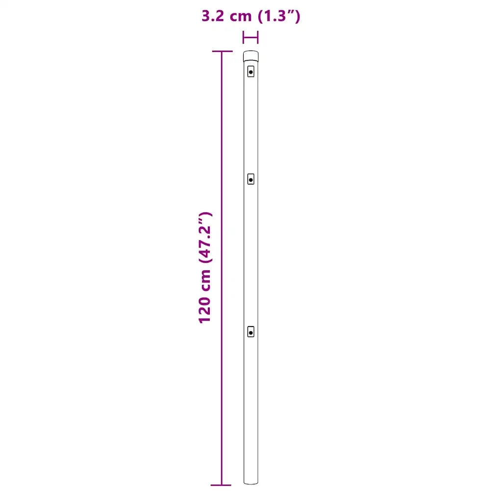 Palo della recinzione 52 pz Verde 3,2 x 3,2 x 120 cm CFW7818033