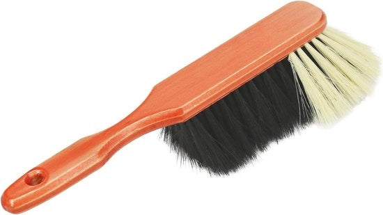 Spazzola a mano in legno con setole di crin di cavallo e gancio di appoggio - ca. 30 cm (1 pezzo)