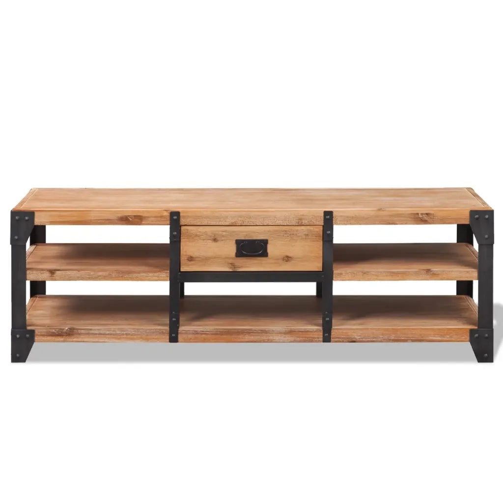 Supporto TV-Braccio TV in Legno Massello di Acacia 140x40x45 cm