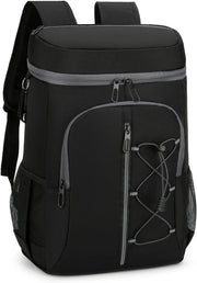 Borsa picnic 15L con apripittura, sacchetto impermeabile di picnic, borsa e sacchetto di pranzo per lavoro, viaggi brevi, picnic, barbecue, campeggio e scuola (nero)