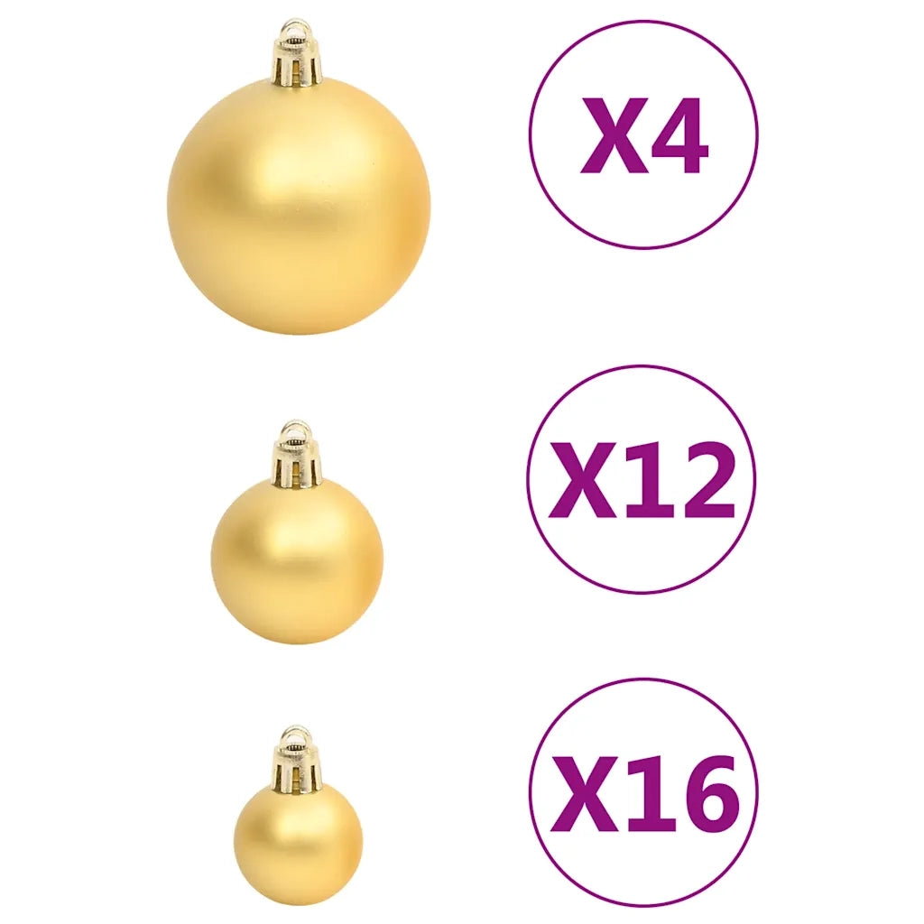 Set Palline di Natale 111 pz Oro in Polistirene CFW6405635
