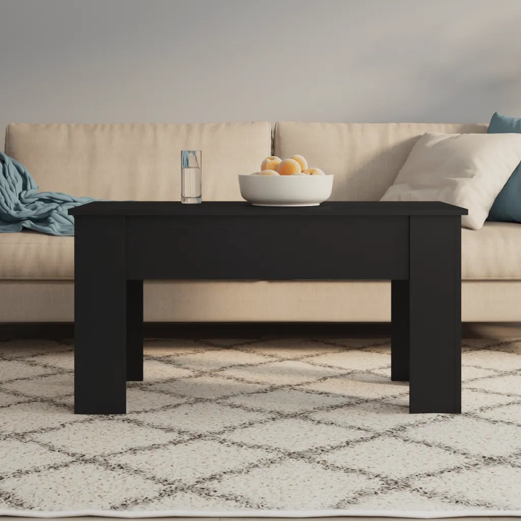Tavolino da Salotto Nero 101x49x52 cm in Legno Multistrato cod mxl 23883