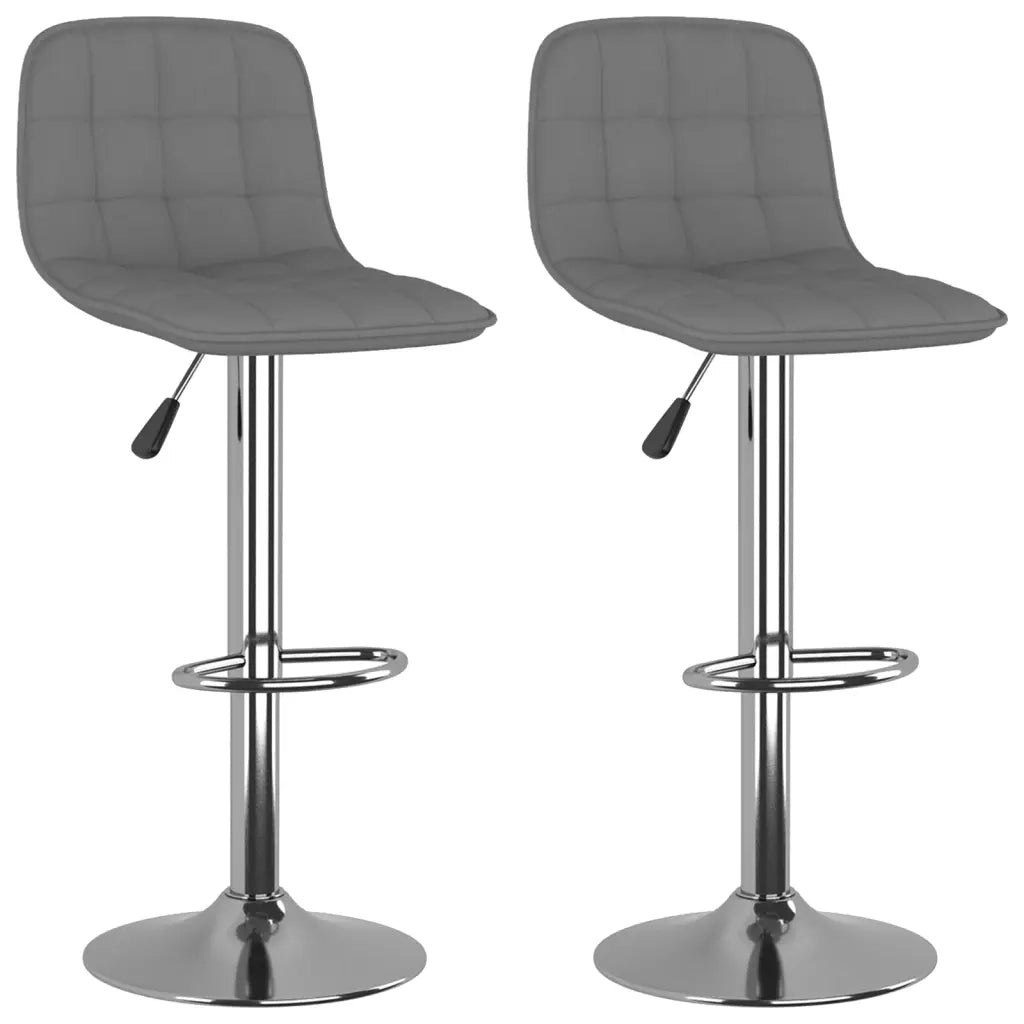 Sgabelli da Bar 2 pz Grigio Chiaro in Tessuto 333945