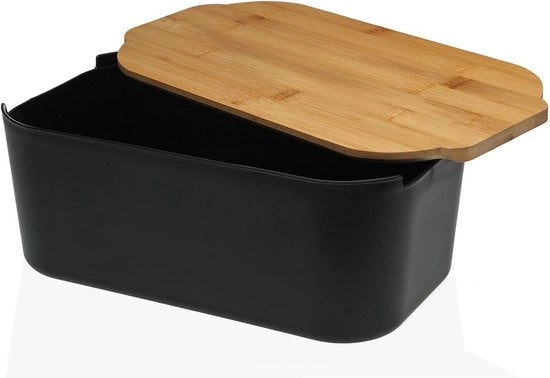 Contenitore per panini Cucina con coperchio - conservazione di panini e biscotti - nero
