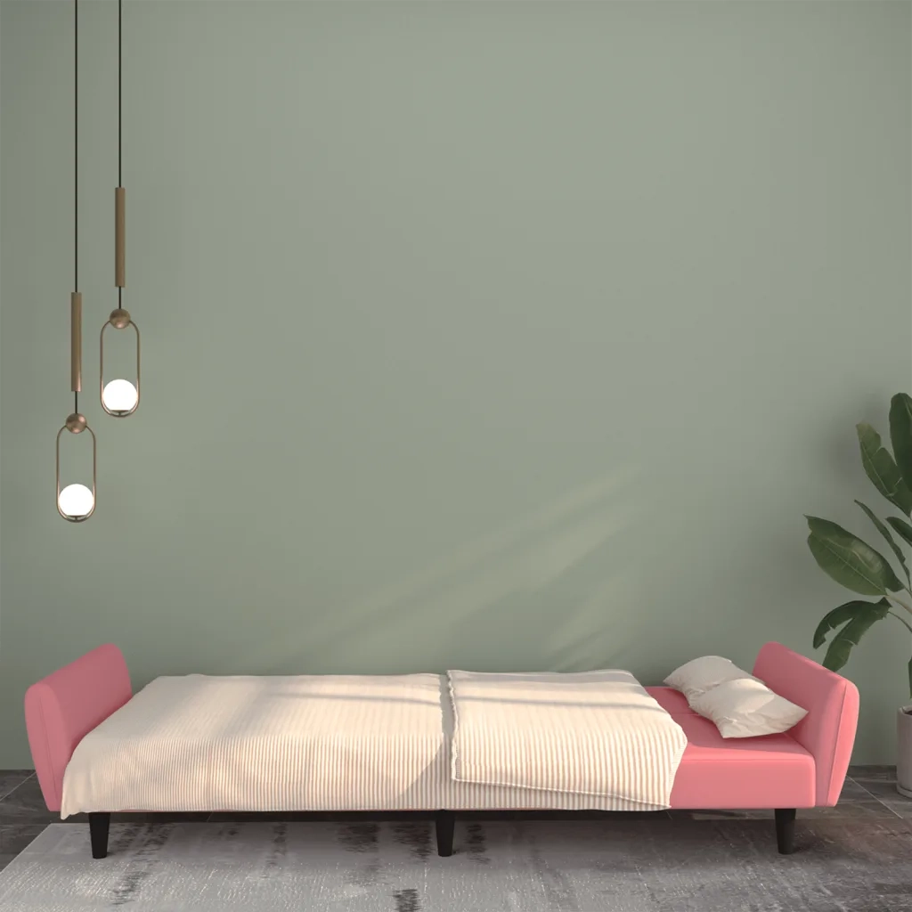 Divano letto | Sof¨¤ letto | Letto singolo a 2 Posti Rosa in Velluto
