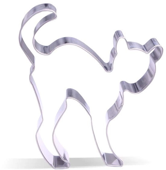 Gatto spaventato a forma di biscotto - acciaio inossidabile 10,7 cm