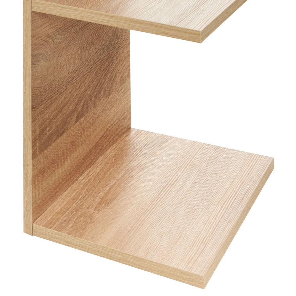 Libreria da parete a pannelli di particelle con 6 livelli legno chiaro stile moderno