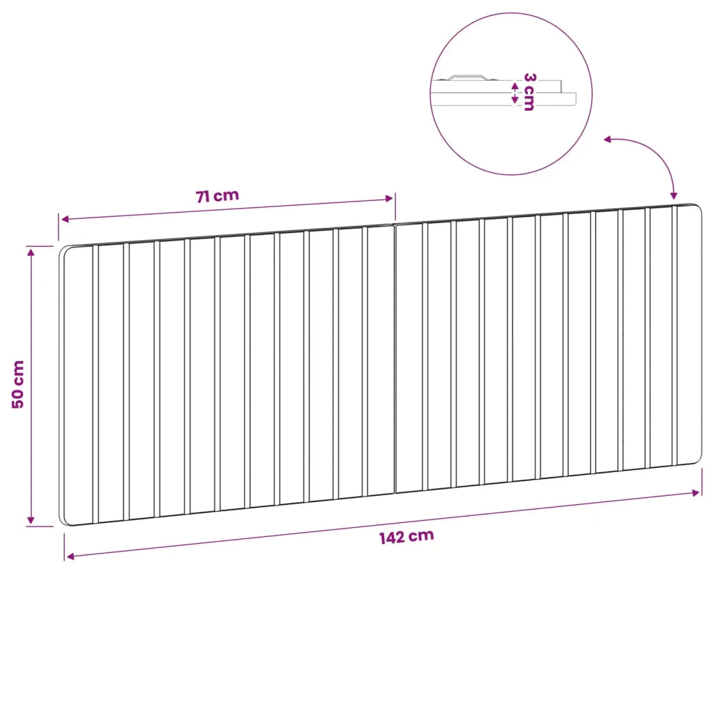 Testiera da Muro ZWOLLE Bianco Legno ingegnerizzato 896515