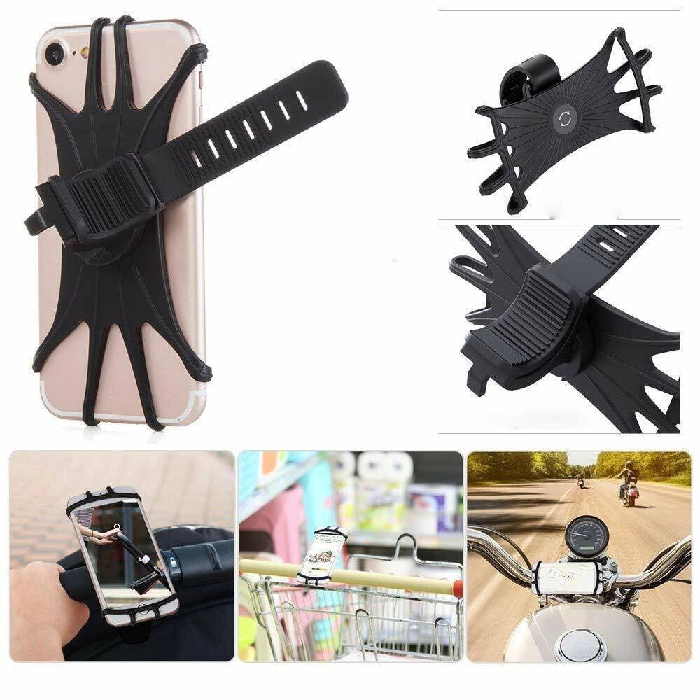 Trade Shop - Supporto Staffa Per Bici Smartphone Cellulare Bicicletta In Silicone 360° Hd-0855 -