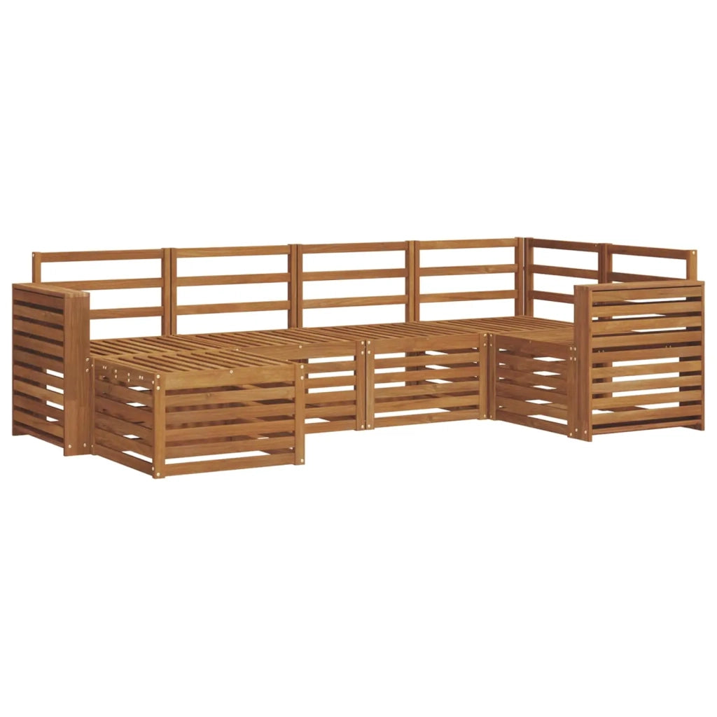 Set divani 6 pcs Naturale Legno di Acacia Massello 3375094