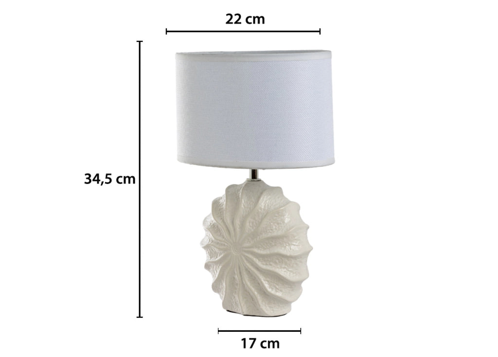 Lampada Da Tavolo Comodino Ricaricabile Accensione On/Off Modello Zante - Lampada - Bianco